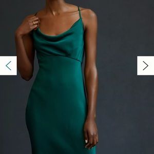 NWT Anthropogie slip dress in DARK PINK